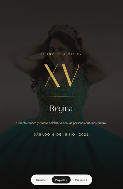 Diseño XV Dorado