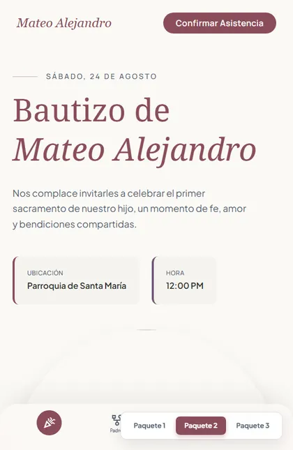 Diseño Bautizo Clásico