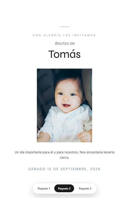 Diseño Bautizo Minimal