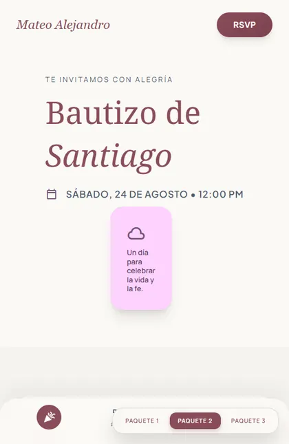 Diseño Bautizo Moderno
