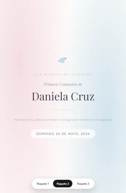 Diseño Comunión Acuarela