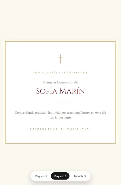 Diseño Comunión Clásica