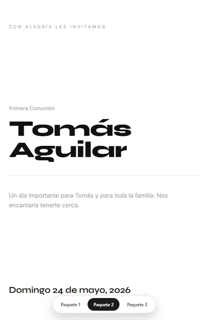 Diseño Comunión Minimal