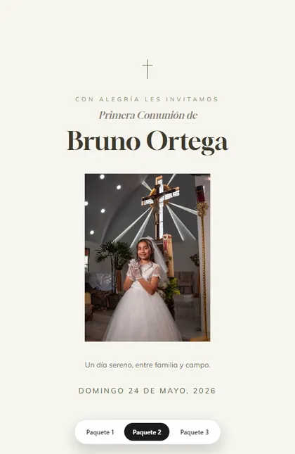Diseño Comunión Olivo