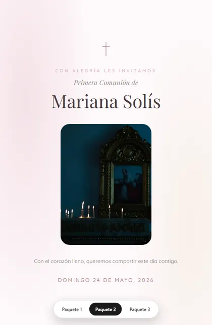 Diseño Comunión Rosa
